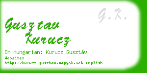 gusztav kurucz business card
