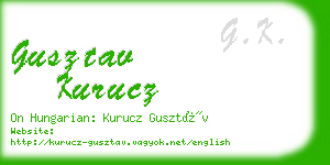 gusztav kurucz business card
